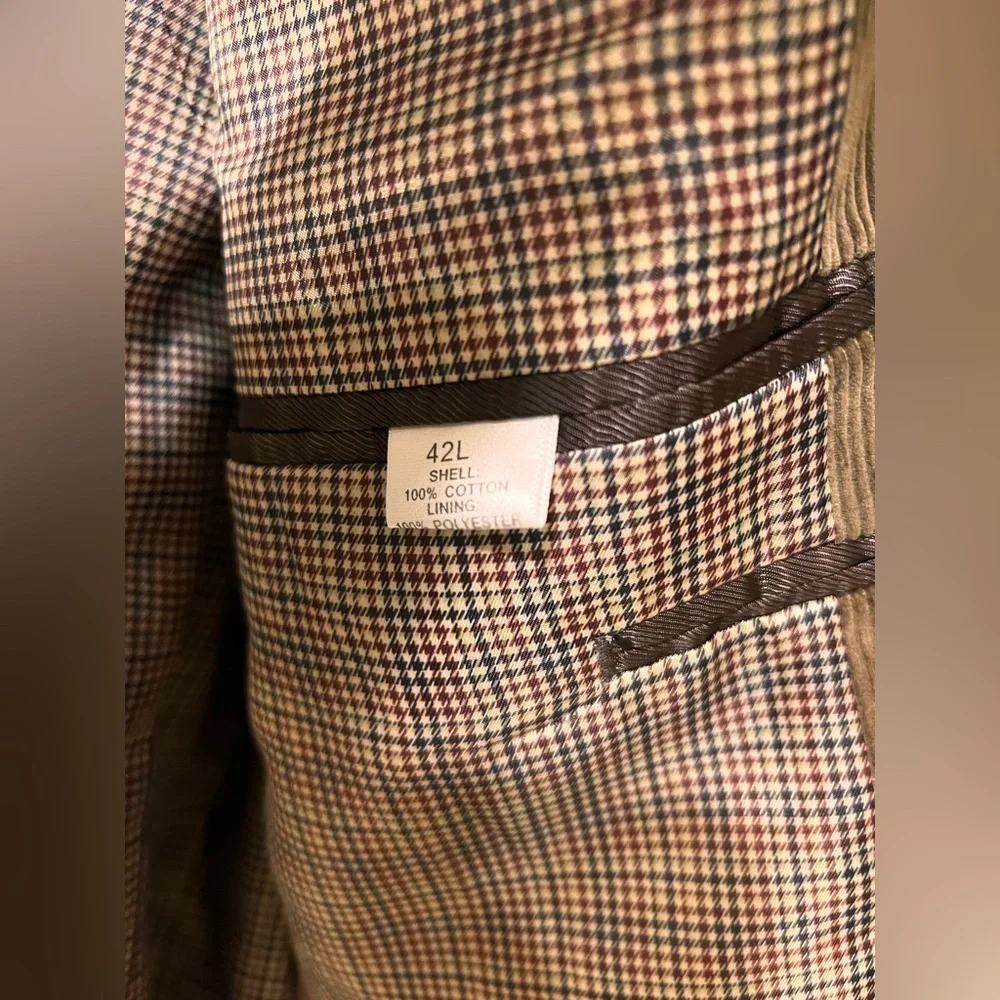 Vintage Saddlebred Corduroy Brown Blazer 42L NWOT